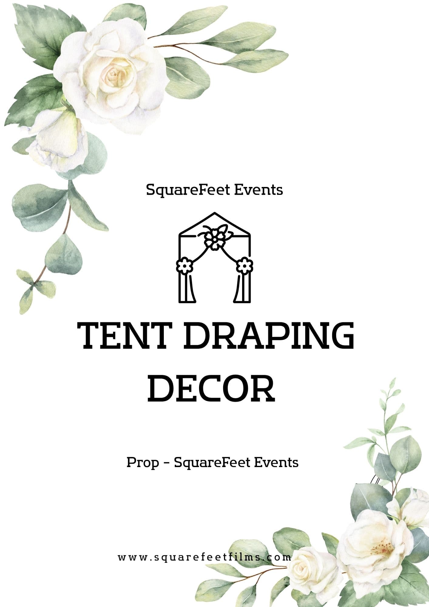 Tent Draping & Fairy Light Lawn Setup
