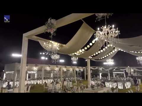 The Celestial Ivory Theme Decor with Crystal Chandelier Walkway