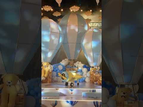 Luxury Hot Air Balloon Theme Birthday Party Decor 🎈 | Noida NCR Event Planners