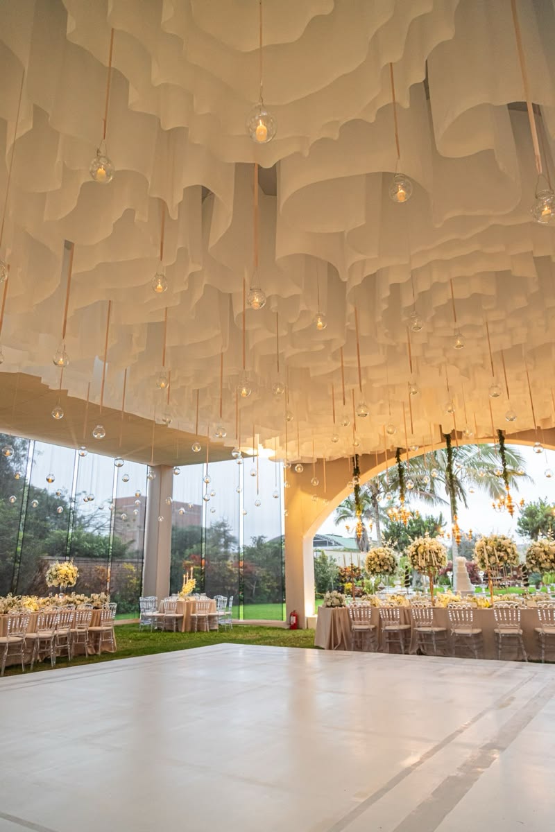 Luxury Tent Draping & Fairy Light Event Setup - Preview 9