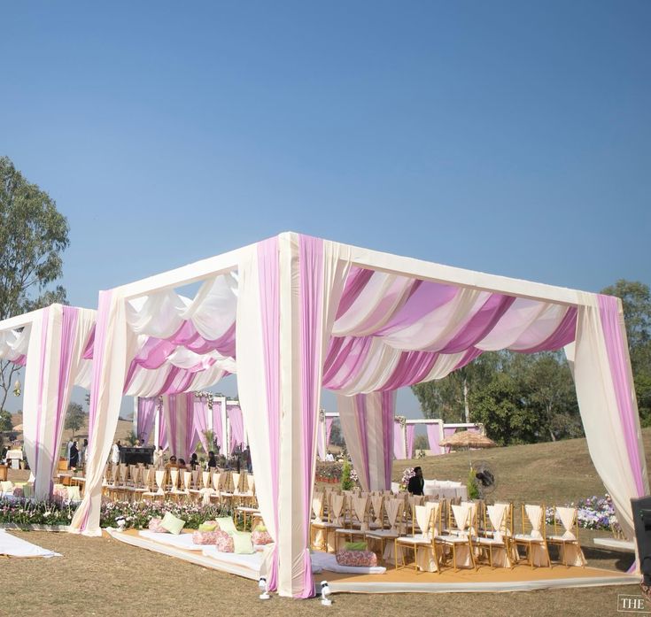 Luxury Tent Draping & Fairy Light Event Setup - Preview 2