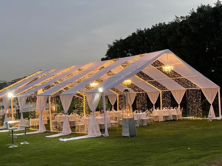 Luxury Tent Draping & Fairy Light Event Setup - Preview 10