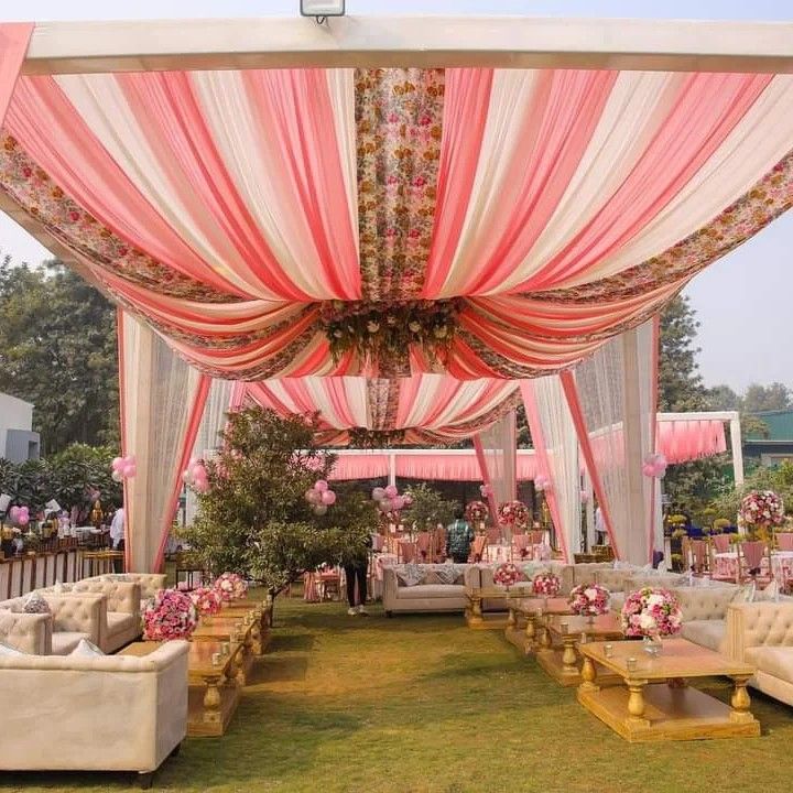 Luxury Tent Draping & Fairy Light Event Setup - Preview 11